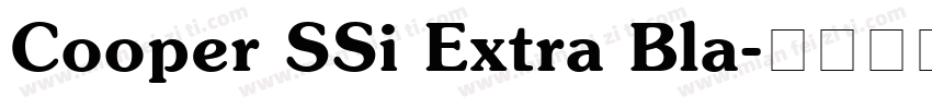 Cooper SSi Extra Bla字体转换